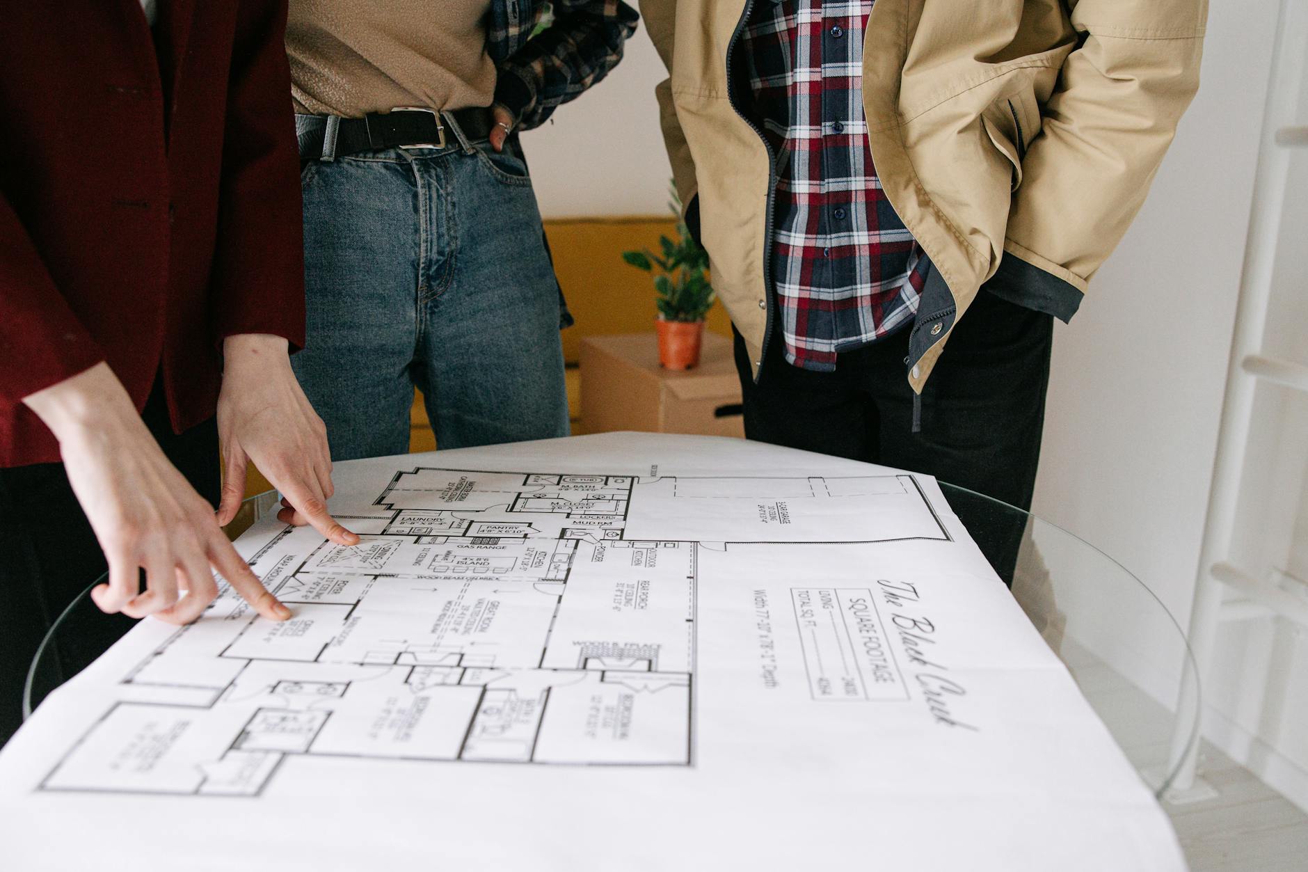 infrastructure planning property development review with blueprint